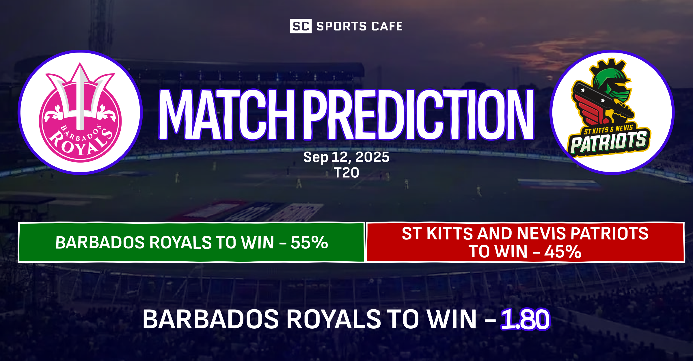 Barbados Royals vs St Kitts and Nevis Patriots